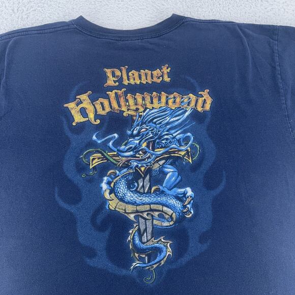 Planet Hollywood Shirt Mens 2XL Dragon Sword Graphic Honolulu Vintage Tee - Picture 1 of 11